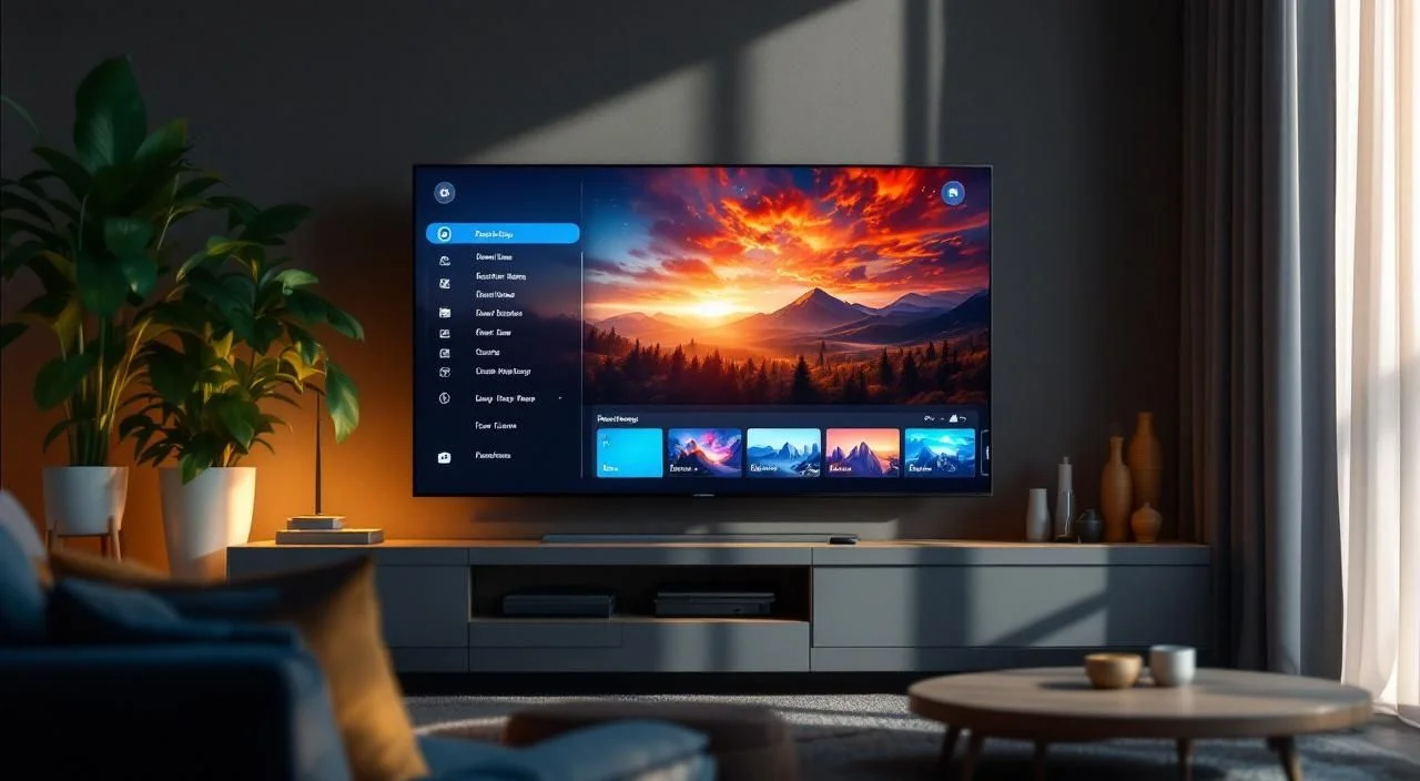 Menu réglages HDR sur interface Android TV Sony