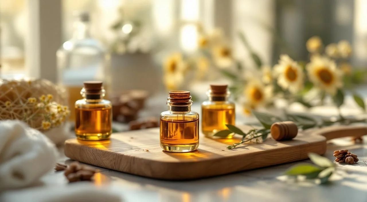 Préparation d'un mélange d'huiles essentielles pour aphtes
