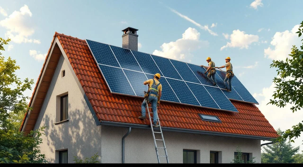 Installation solaire 6 kWc sur toiture résidentielle