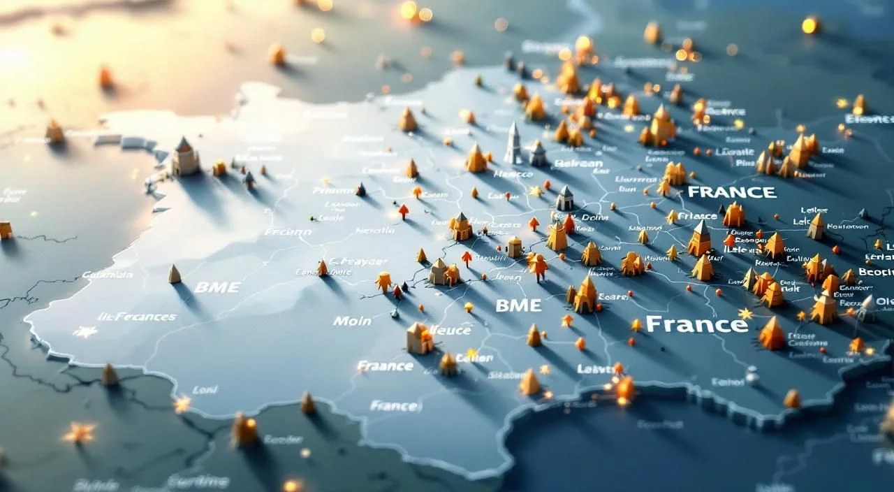 Carte d'implantation géographique BME France