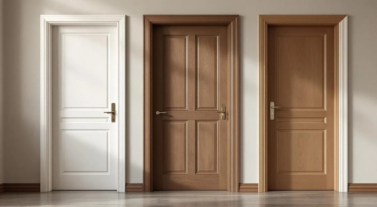 Gamme de portes intérieures bois avec différentes finitions