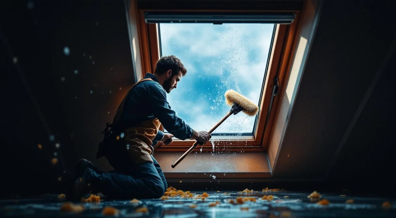 Entretien d'une fenêtre de toit Velux
