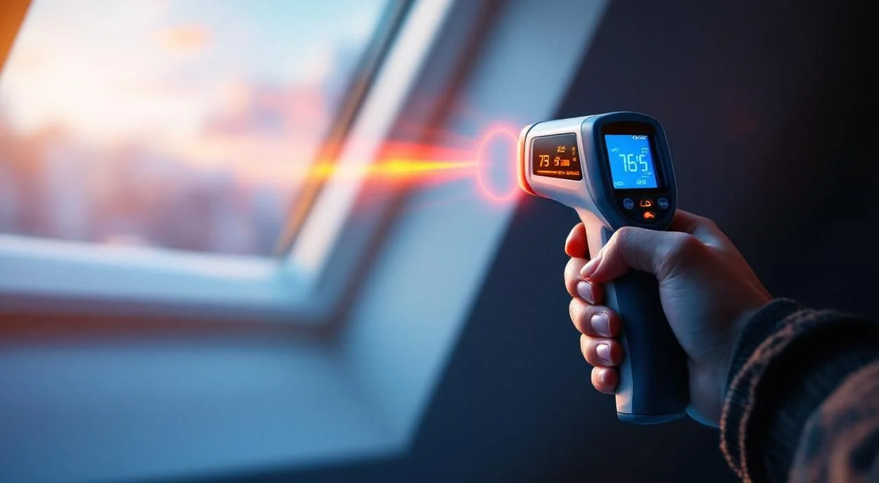 Mesure thermique d'un Velux équipé de store isolant