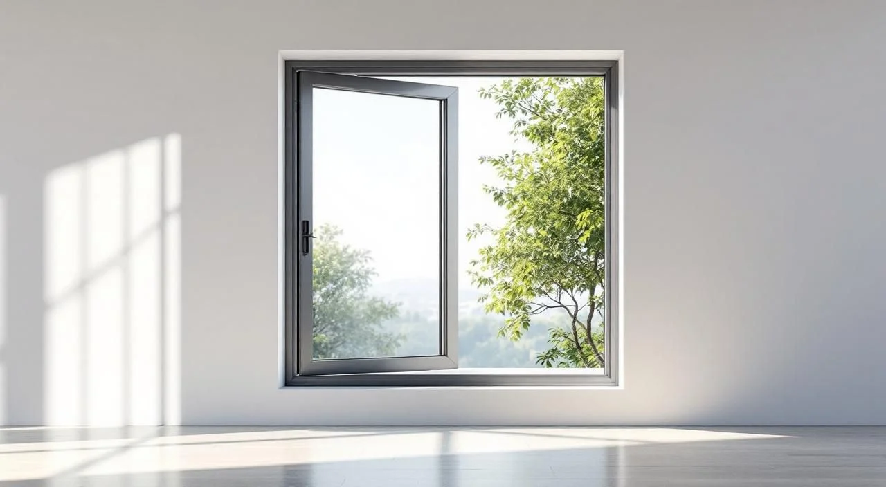 Fenêtre avec profilés Jansen installée